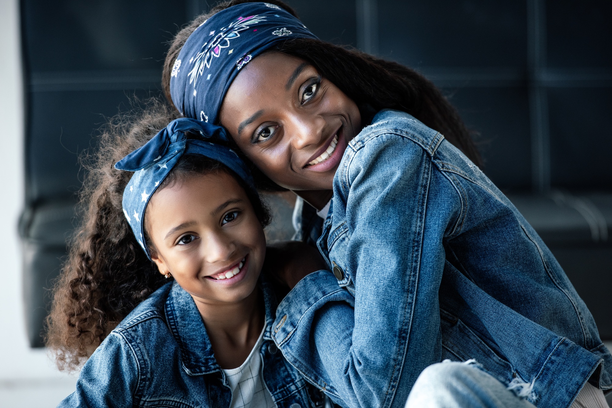 portrait of smiling african american family at home